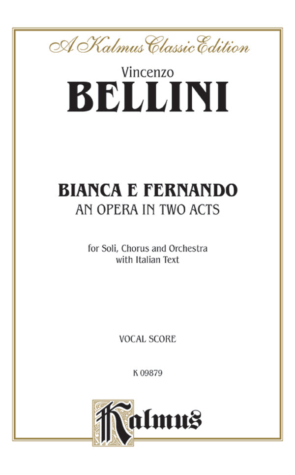 Bianca e Fernando - An Opera in Two Acts Cover Image