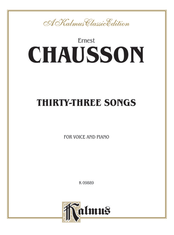 Chausson: Thirty-Three Songs (French) Sheet Music Preview