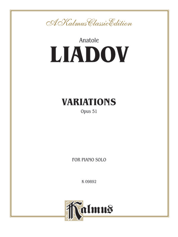 Liadov: Variations sur un Theme Populaire Polonais Sheet Music Preview