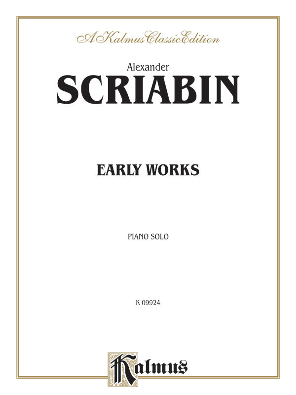 Scriabin: Early Works Sheet Music Preview
