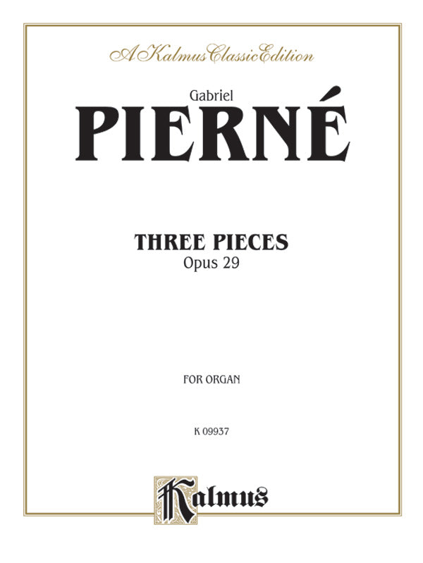 Pierné: Three Pieces, Op. 29 Sheet Music Preview