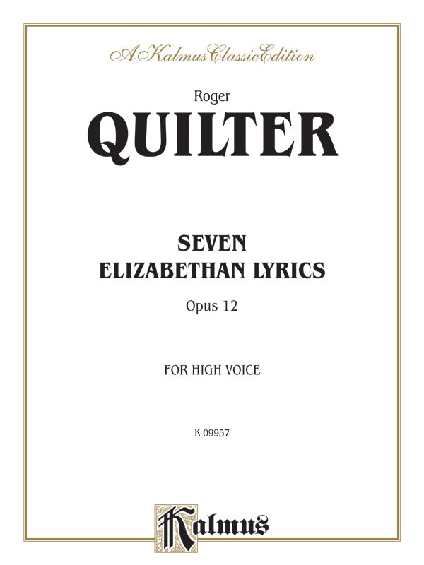 Seven Elizabethan Lyrics, Opus 12 Cover Image