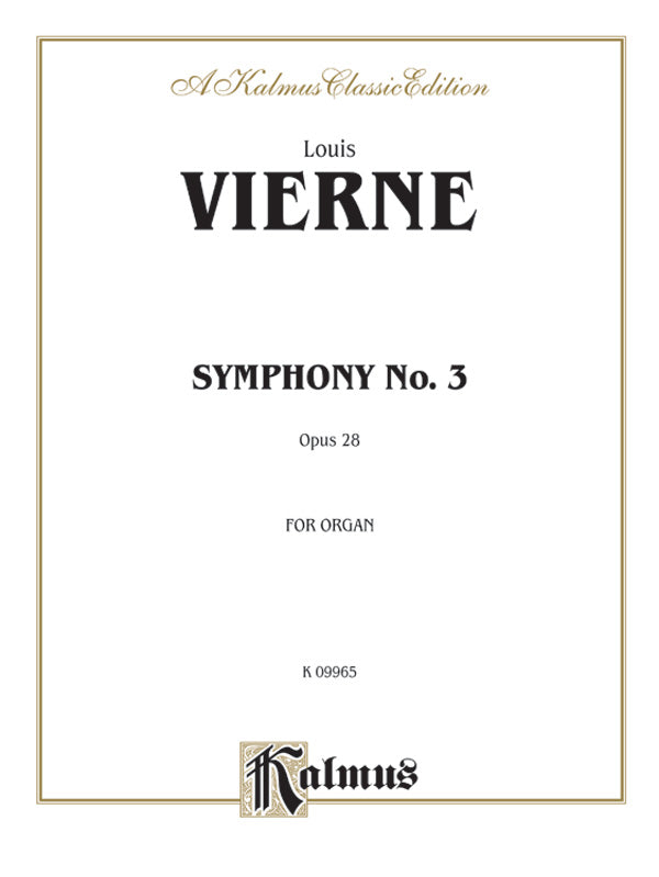 Vierne: Symphony No. 3, Op. 28 Sheet Music Preview