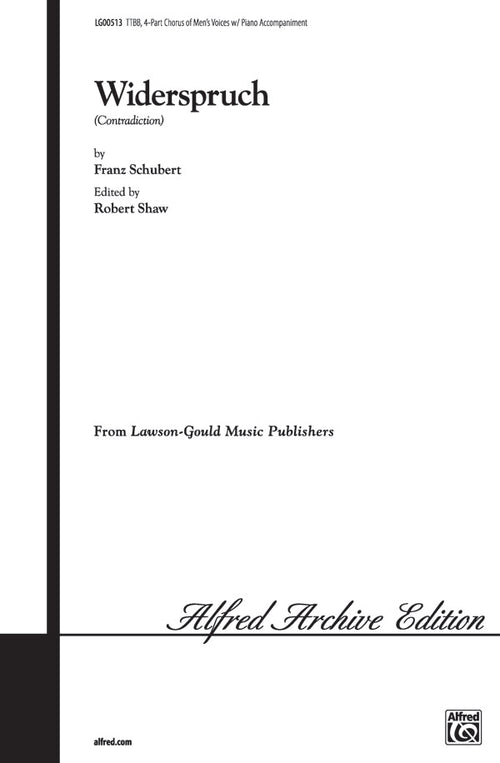 Widerspruch (Contradiction) Sheet Music Preview