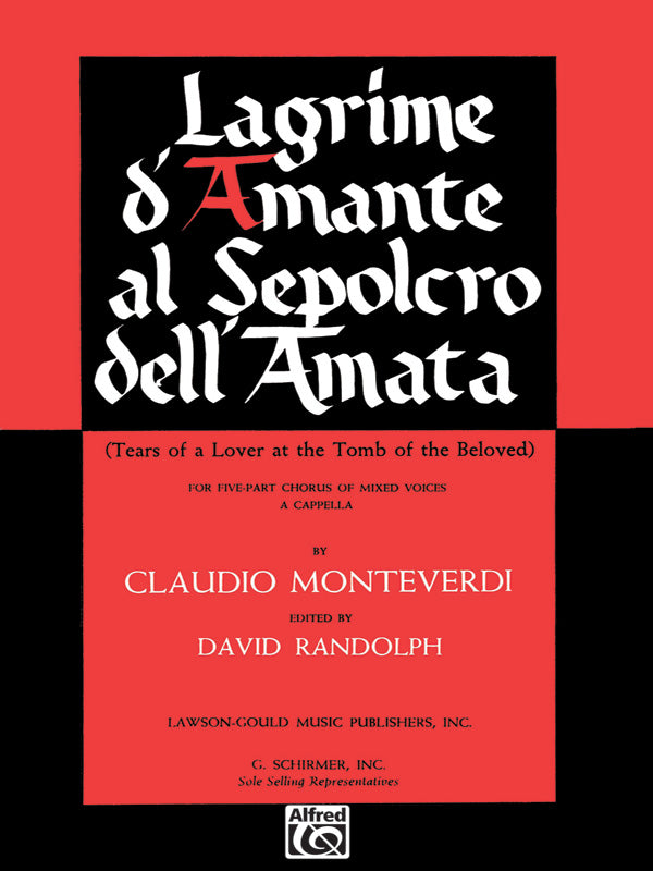 Lagrime d'Amante al Sepolcro dell Amata (Tears of a Lover at the Tomb of the Beloved) Cover Image