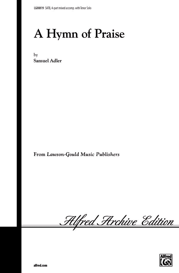 A Hymn of Praise Cover Image
