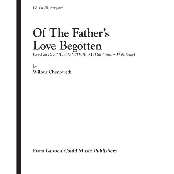 Of the Father's Love Begotten Sheet Music Preview