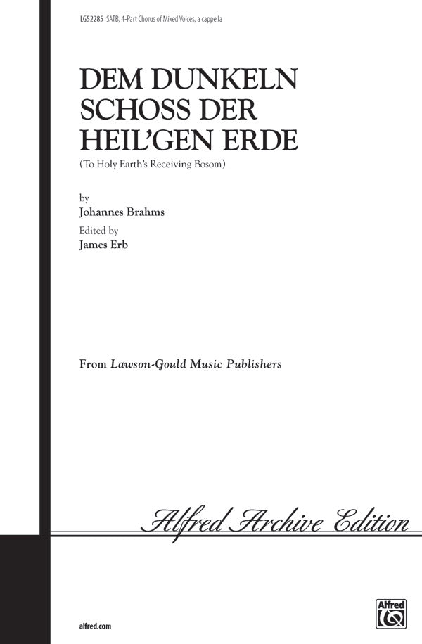 Dem Dunkeln Schoss Der Heil'gen Erde Sheet Music Preview