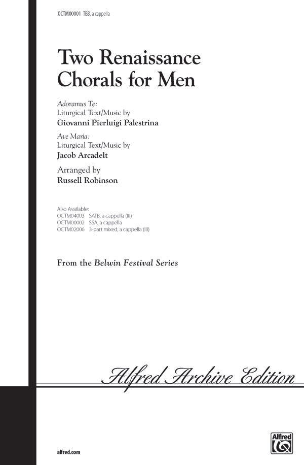 Two Renaissance Chorals (Adoramus Te / Ave Maria) Sheet Music Preview
