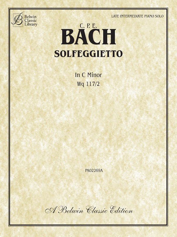Solfeggietto in C Minor, Wq 117/2 Cover Image