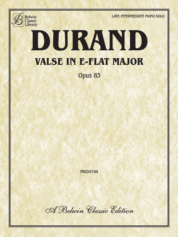Valse in E-flat, Opus 83 Cover Image