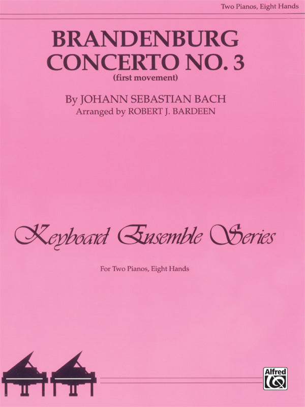 Brandenburg Concerto No. 3 (First Movement) - Piano Quartet (2 Pianos, 8 Hands) Sheet Music Preview