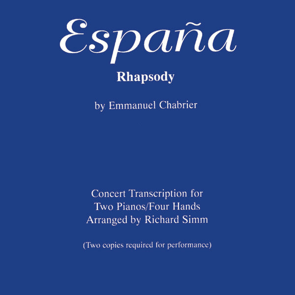 España Rhapsody: Concert Transcription for Two Pianos Sheet Music Preview