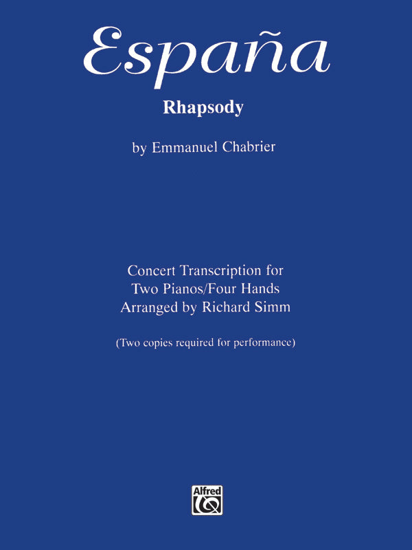 España Rhapsody: Concert Transcription for Two Pianos Sheet Music Preview