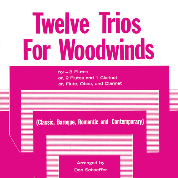 Twelve Trios for Woodwinds Cover Image