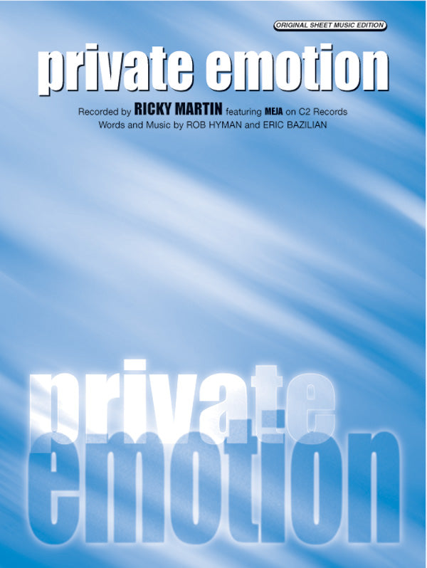 Private Emotion Sheet Music Preview