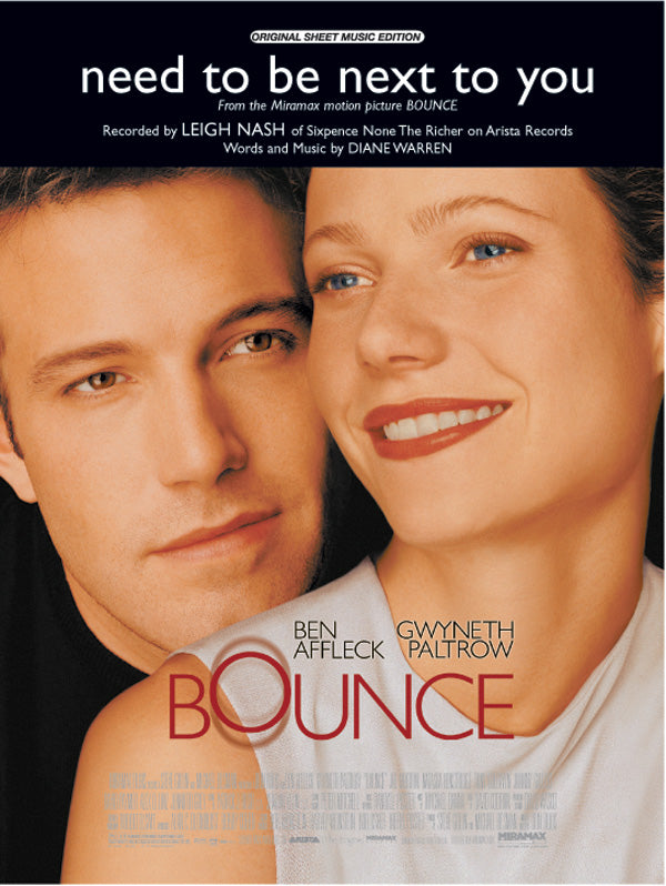 Need to Be Next to You (from Bounce) Sheet Music Preview