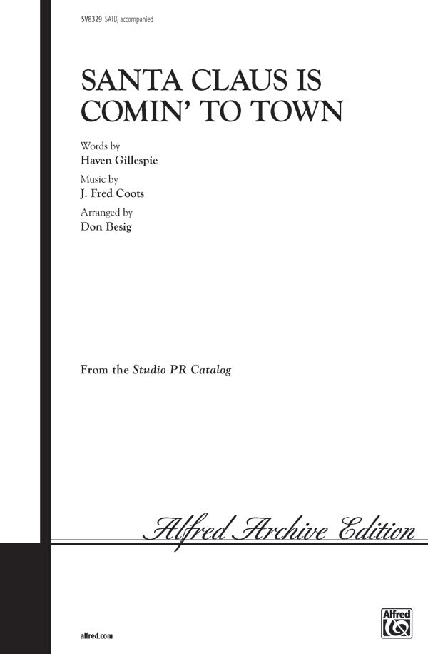Santa Claus Is Comin' to Town Sheet Music Preview