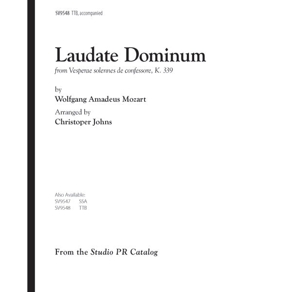 Laudate Dominum (from <I>Vesperae Solennes De Confessore,</I> K. 339) Sheet Music Preview
