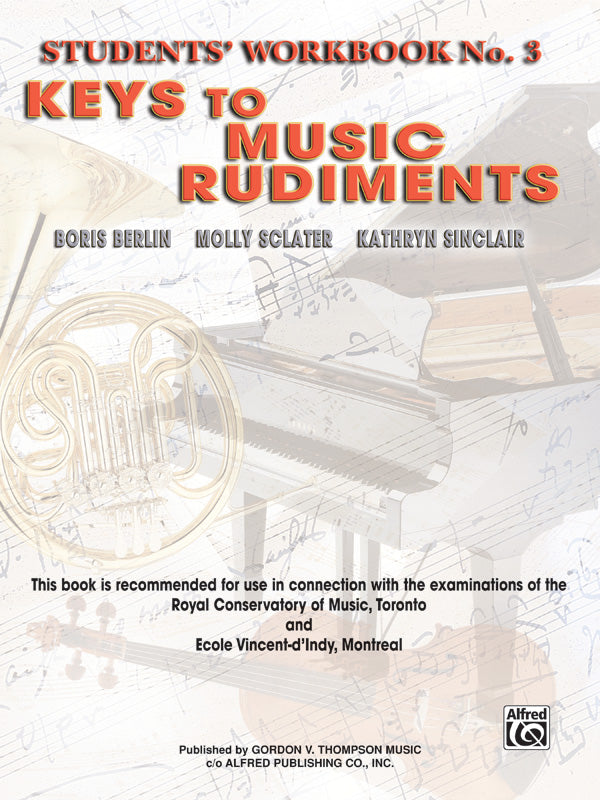 Keys to Music Rudiments: Students' Workbook No. 3 Cover Image