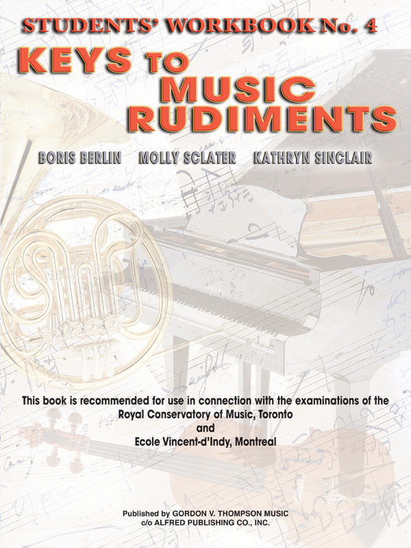 Keys to Music Rudiments: Students' Workbook No. 4 Cover Image