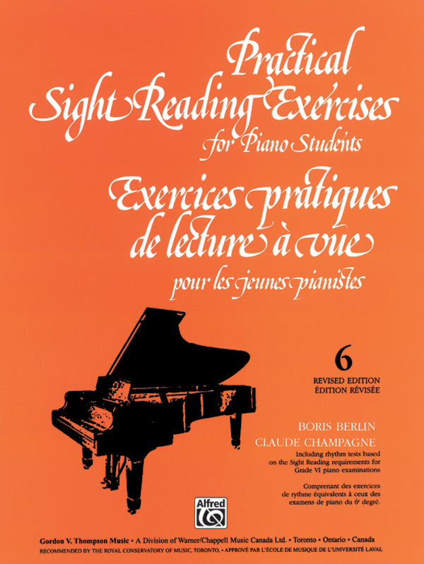 Practical Sight Reading Exercises for Piano Students, Book 6 Cover Image