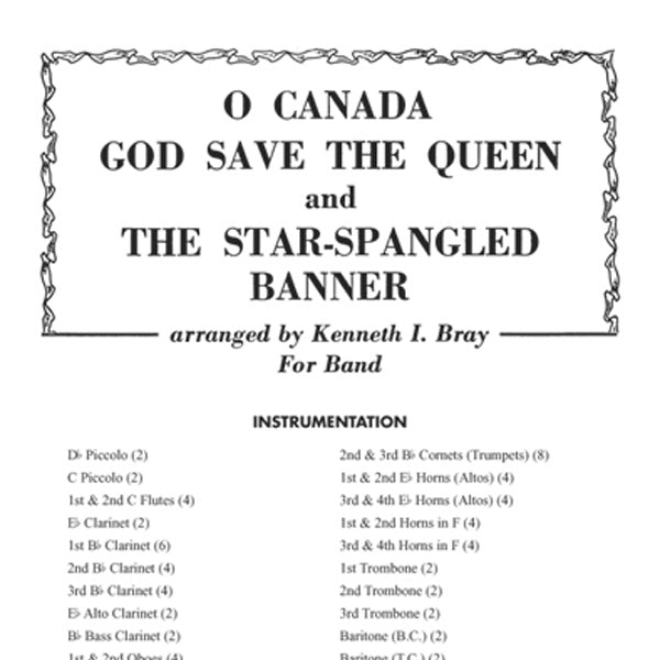 O Canada / God Save the Queen / Star-Spangled Banner Sheet Music Preview