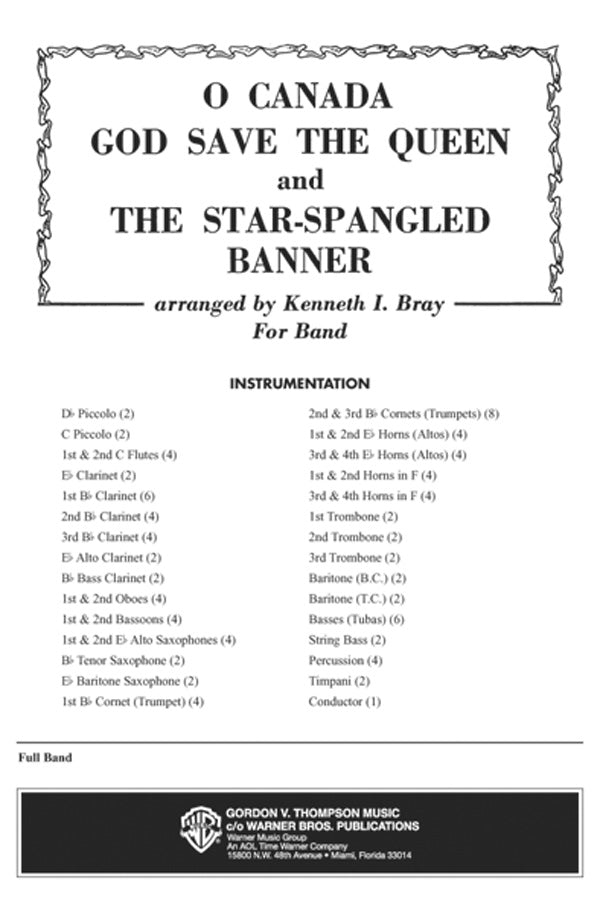 O Canada / God Save the Queen / Star-Spangled Banner Sheet Music Preview