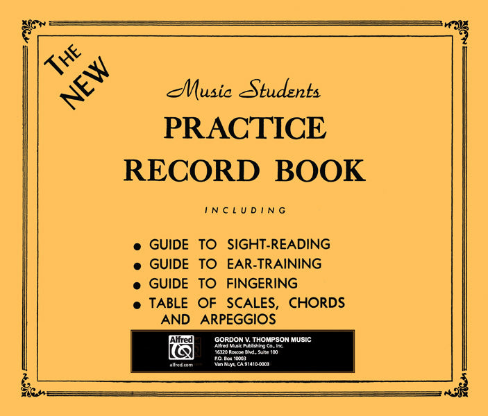 The New Music Students Practice Record Book Cover Image
