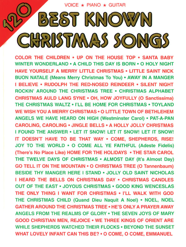 120 Best Known Christmas Songs Cover Image