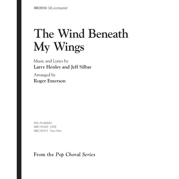 The Wind Beneath My Wings Sheet Music Preview