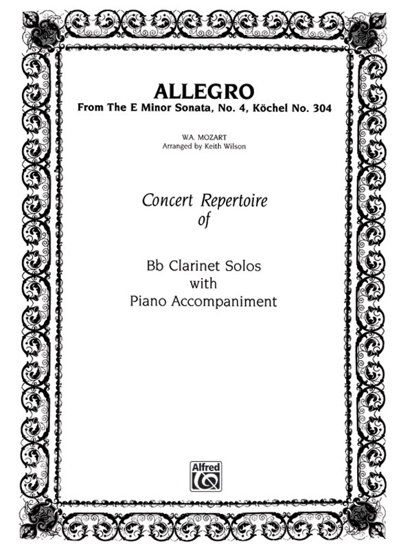 Allegro (from <I>E Minor Sonata #4</I>) Cover Image
