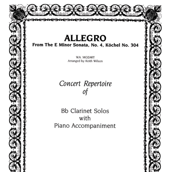 Allegro (from <I>E Minor Sonata #4</I>) Cover Image