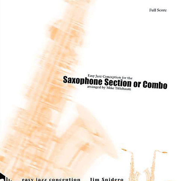 Easy Jazz Conception: Saxophone Section or Combo Cover Image