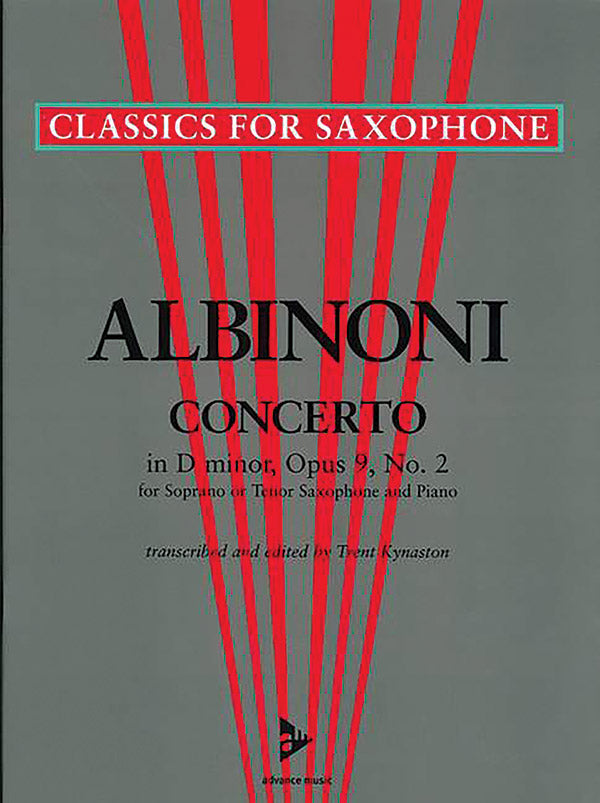 Concerto in D Minor Opus 9, No. 2: Soprano or Tenor Saxophone