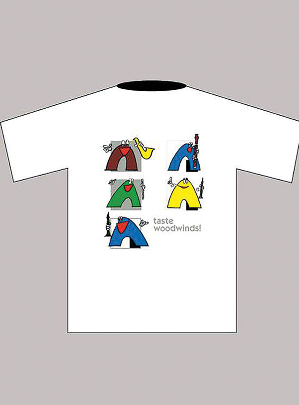 Taste Woodwinds! T-Shirt: White (Children's Large) Cover Image