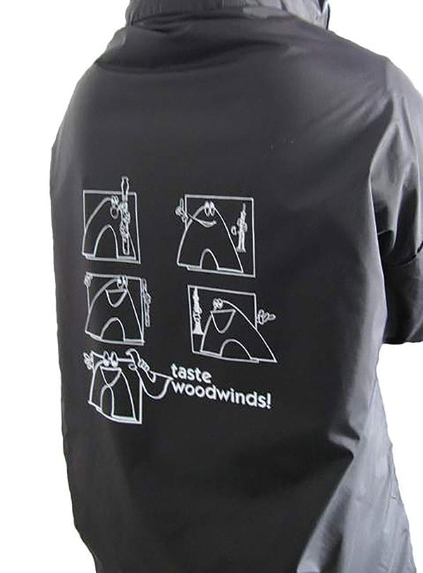 Taste Woodwinds! Raincoat: Black (Extra Large) Cover Image