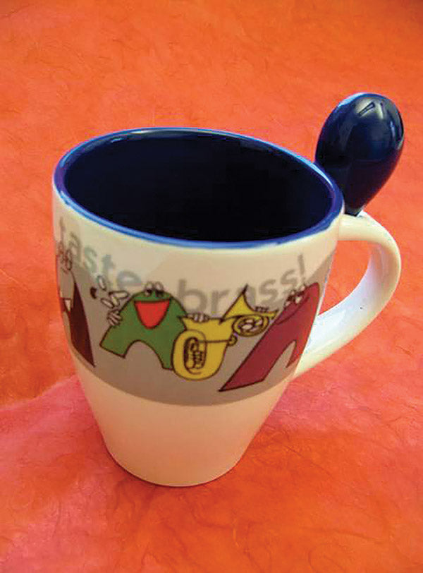 Taste Brass! Coffee Mug (White/Blue) Cover Image