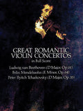 Great Romantic Violin Concertos in Full Score Cover Image