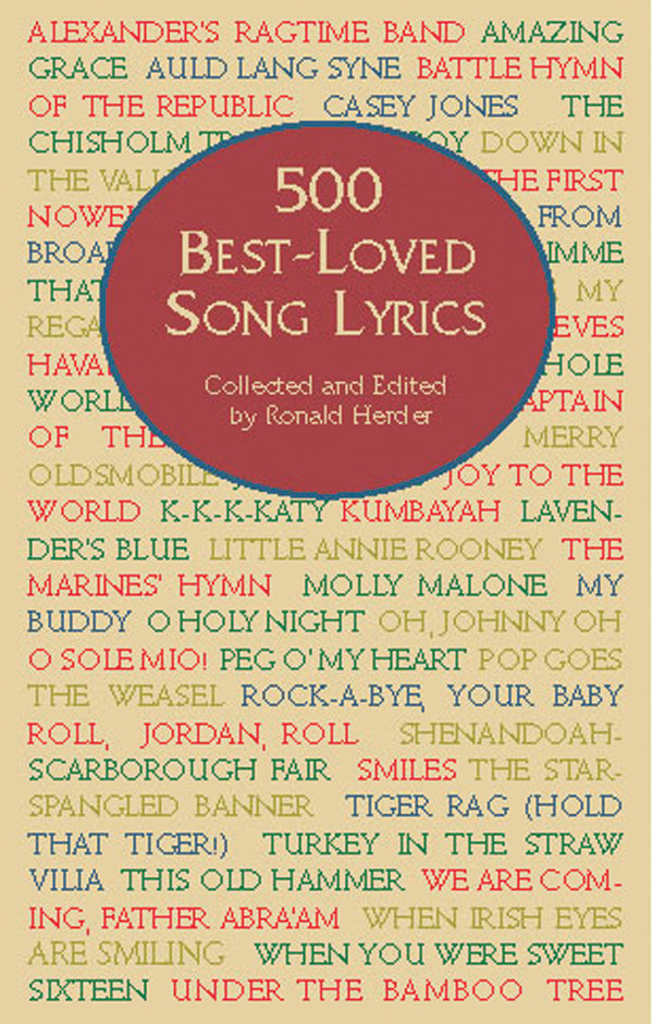 500 Best-Loved Song Lyrics Cover Image