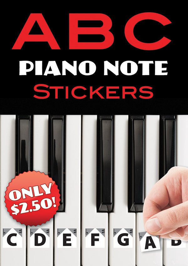 A B C Piano Note Stickers Cover Image