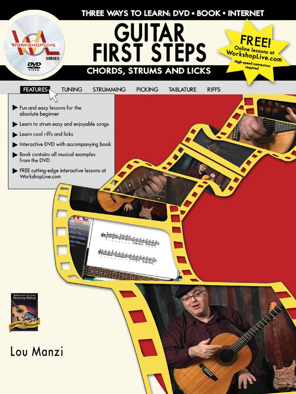 Guitar First Steps: Chords, Strums, and Licks Cover Image