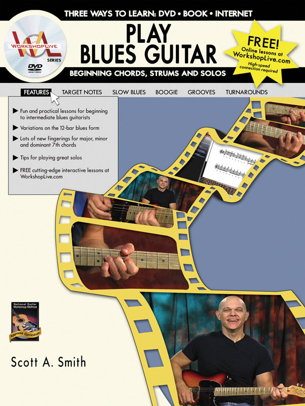 Play Blues Guitar: Beginning Chords, Strums, and Solos Cover Image