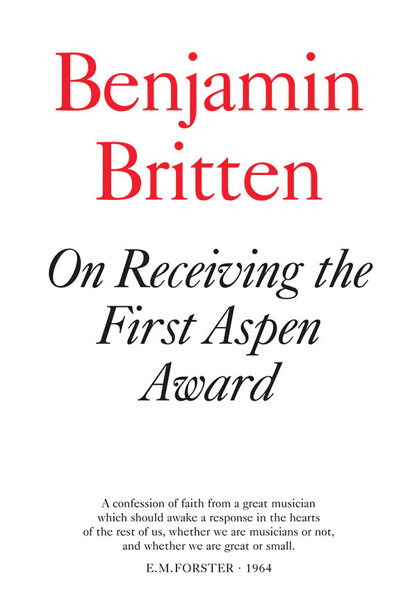 On Receiving the Aspen Award Cover Image