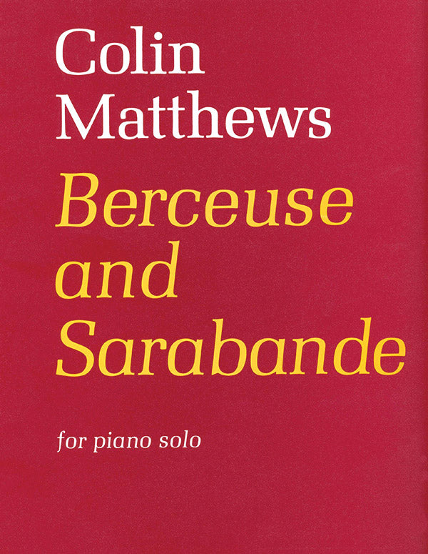 Berceuse and Sarabande Cover Image
