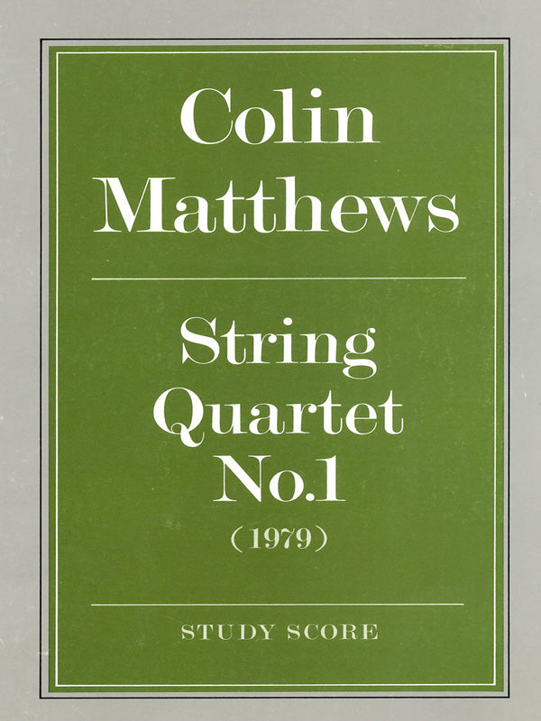 String Quartet No. 1 Cover Image