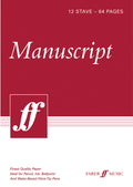 Manuscript Paper: 12 Stave Full Size (8.5" x 12") Cover Image