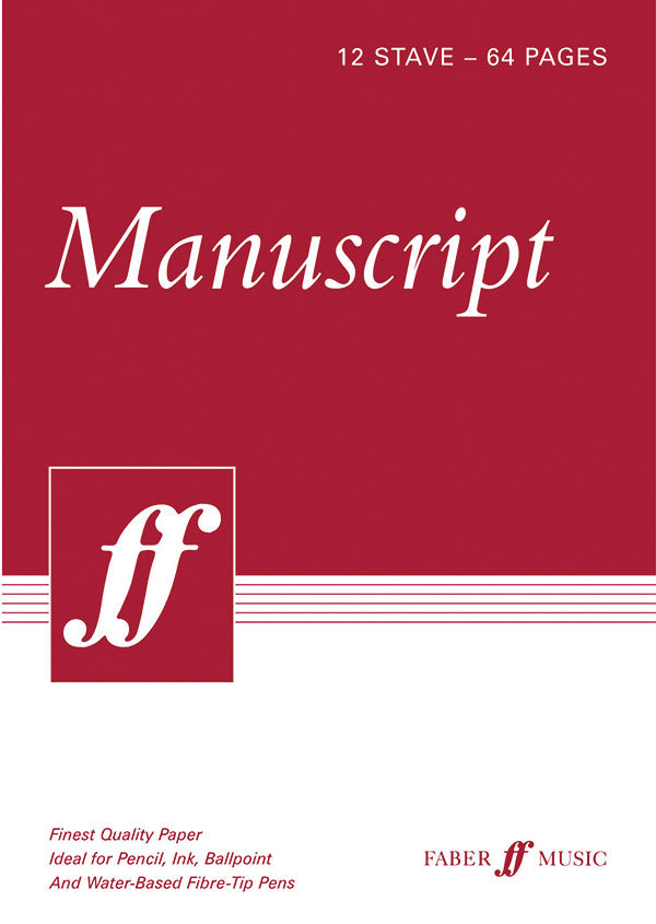Manuscript Paper: 12 Stave Full Size (8.5" x 12") Cover Image