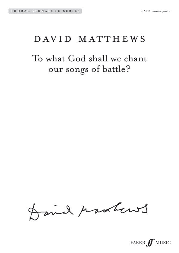 To What God Shall We Chant Our Songs of Battle? Cover Image