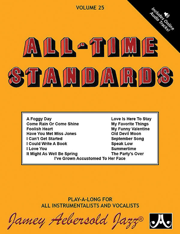 Jamey Aebersold Jazz, Volume 25: All-Time Standards Cover Image